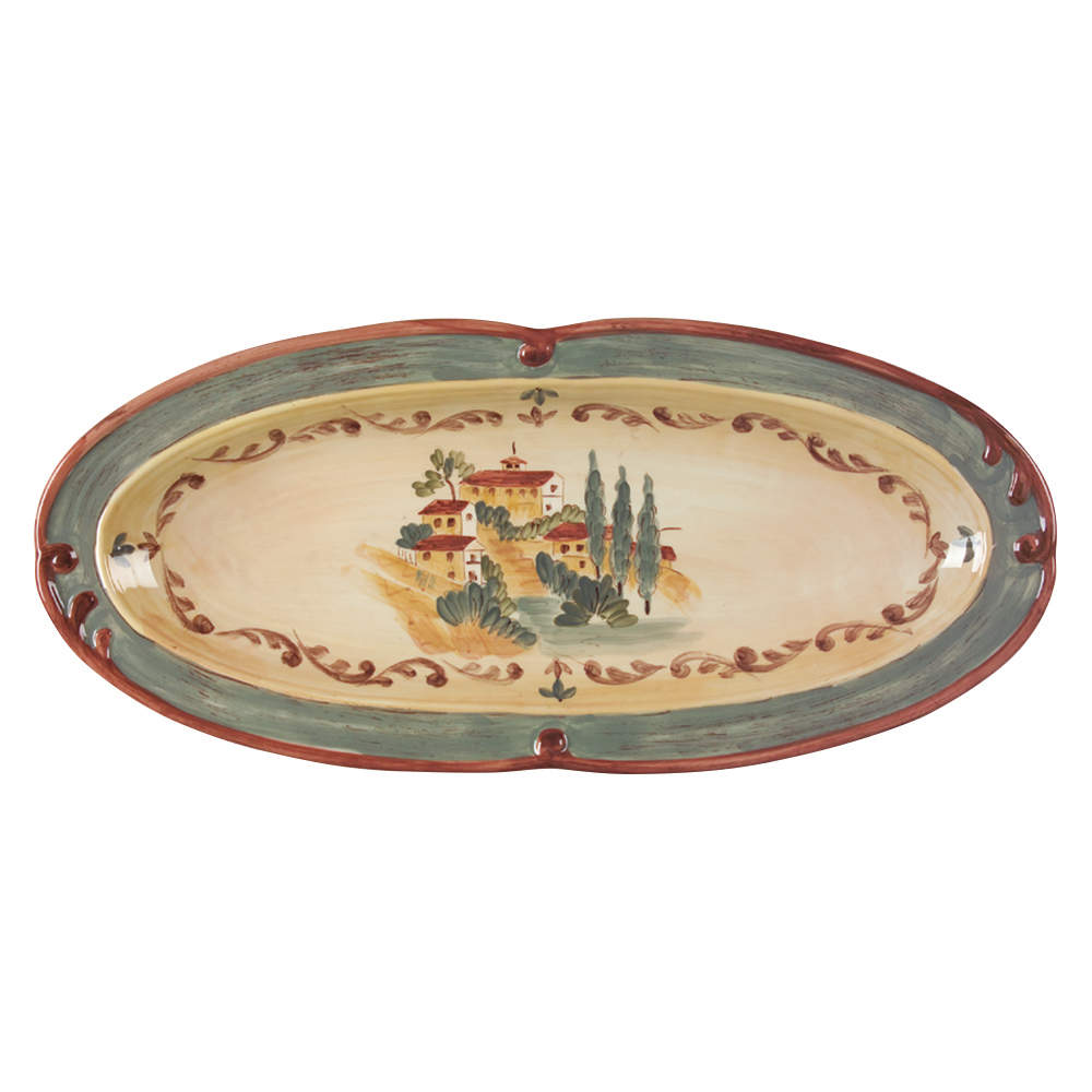 Tuscan Landscape 20" Fish Platter by Certified International-1