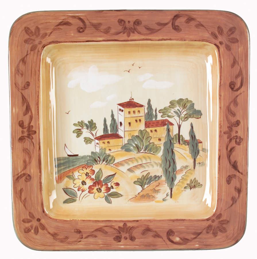 Tuscan Landscape 14" Square Platter by Certified International-1