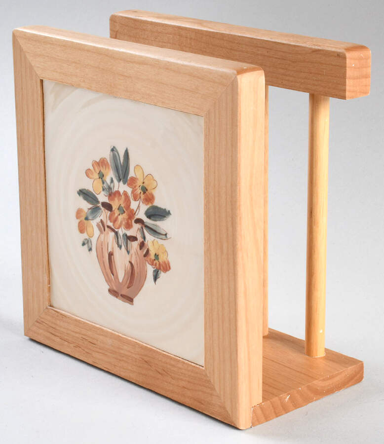 Tuscan Landscape 6 1/8" Natural Wood Napkin Holder  HC by Certified International-1