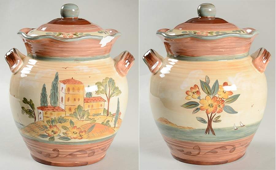 Tuscan Landscape Extra Large Canister & Lid by Certified International-1