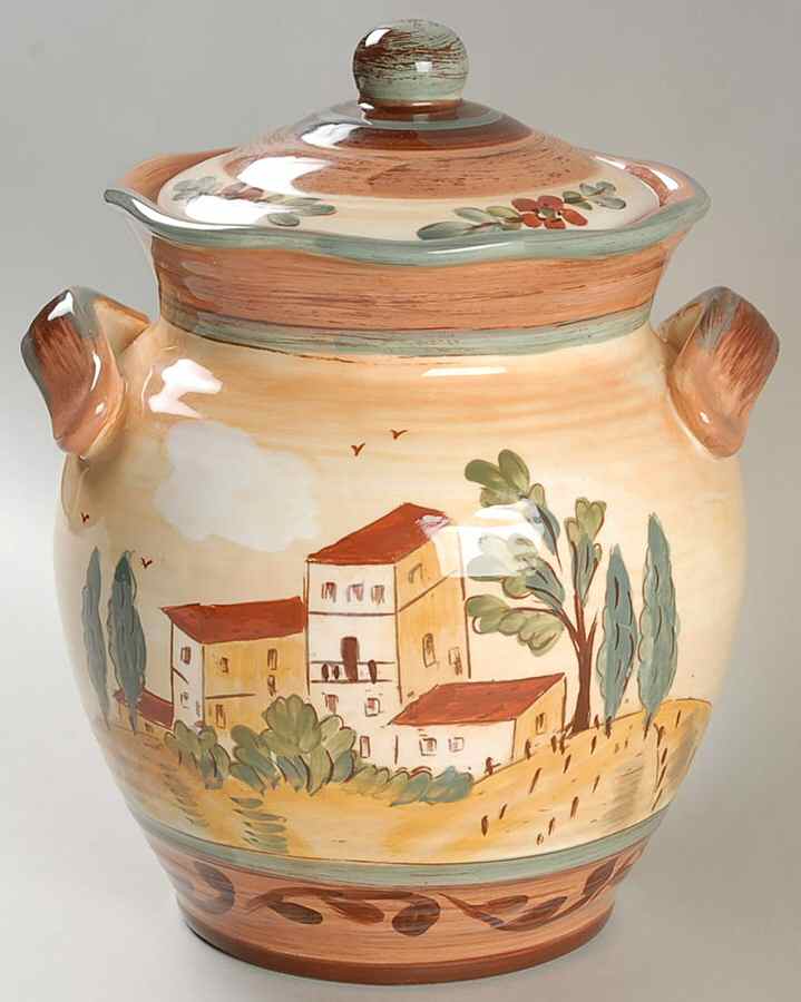 Tuscan Landscape Medium Canister & Lid by Certified International-1