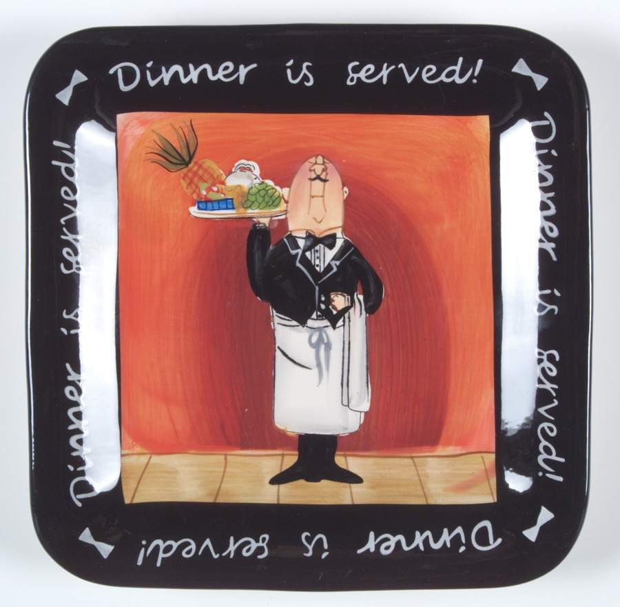 Dinner Is Served Salad Plate by Certified International-1