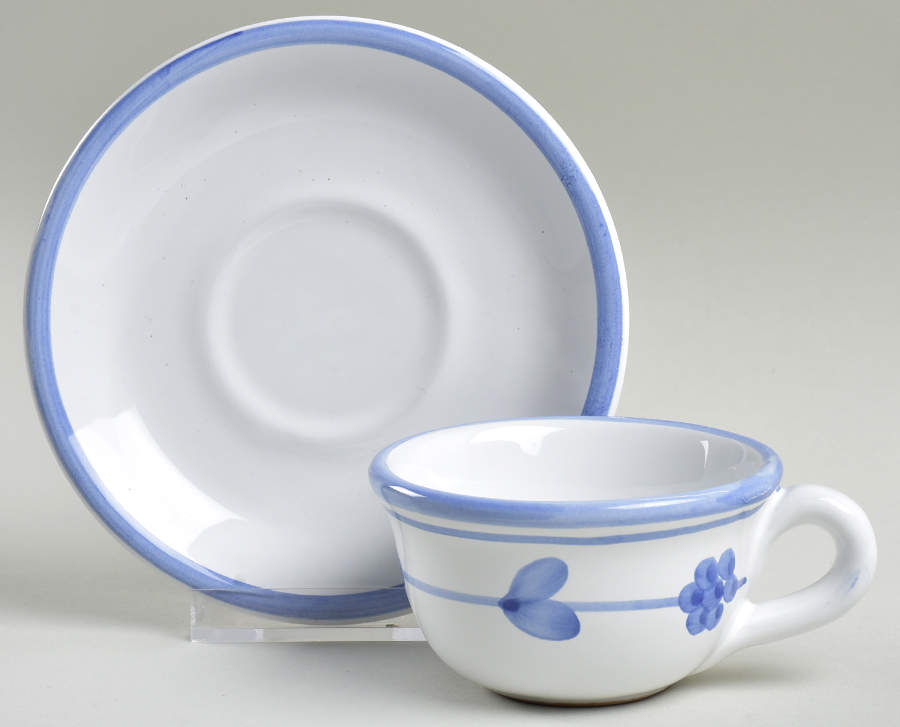 Pervinca Espresso Cup and Saucer Set by Caleca-1