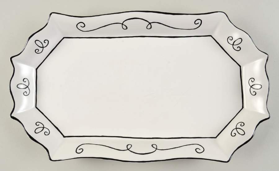 Bon Bonniere Coconut Creme 14" Oval Serving Platter by Chaleur-1
