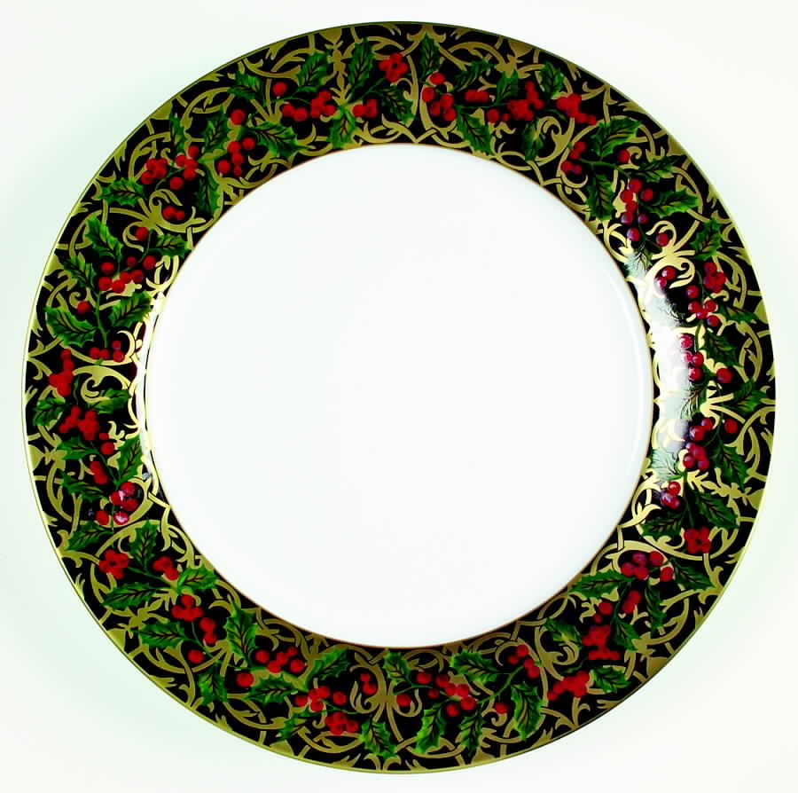 Black Filigree Dinner Plate by Christopher Radko-1