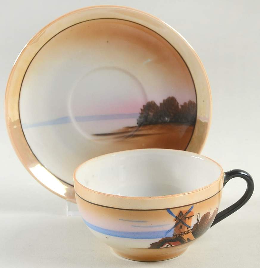 CHK10 Flat Cup & Saucer Set by Chikaramachi (Japan)-1