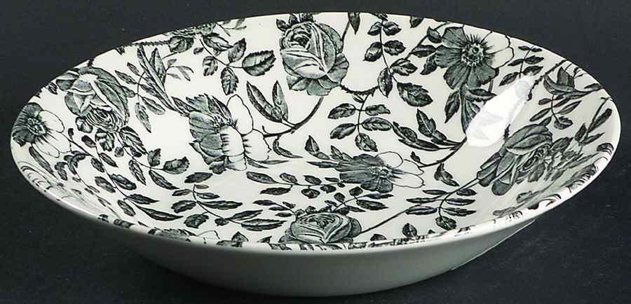 Black Peony Coupe Soup Bowl by Churchill-1