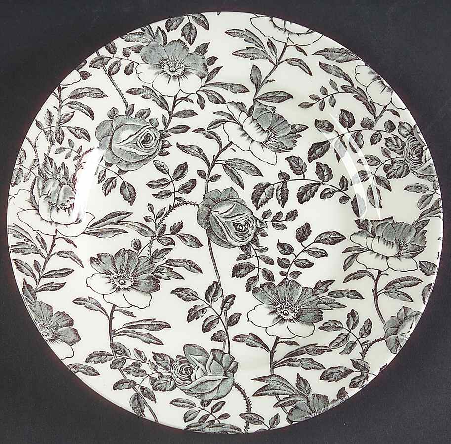 Black Peony Salad Plate by Churchill-1