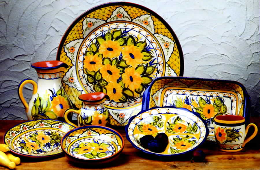 Alentejo Flowers Yellow 14" Rectangular Baker by Casafina-1