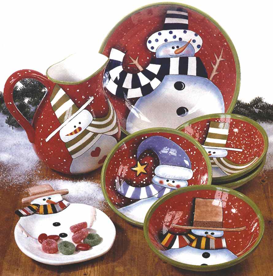 Charlie's Snowmen 13" Pasta Serving Bowl by Certified International-1