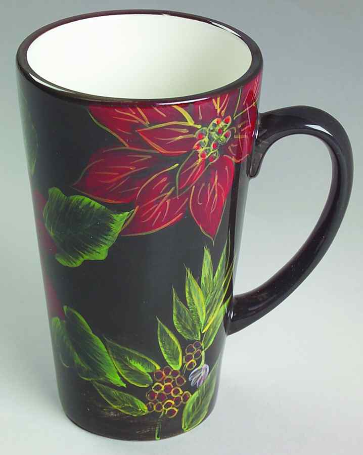 Poinsettia Latte Mug by Certified International-1