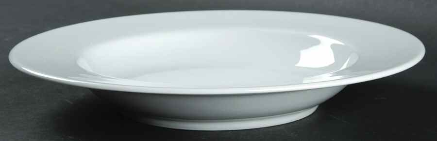 Novi White Large Rim Soup Bowl by Cooks Club-1