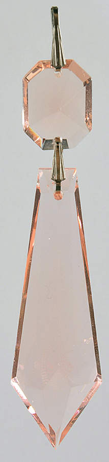 Lighting Parts Pink D.6 3" Drop & Button by Waterford Crystal-1