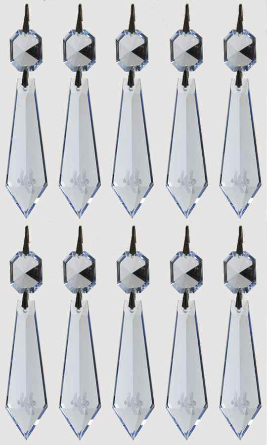 Lighting Parts (Boxed Set of 10) Blue D.6 3" Drop & Button by Waterford Crystal-1