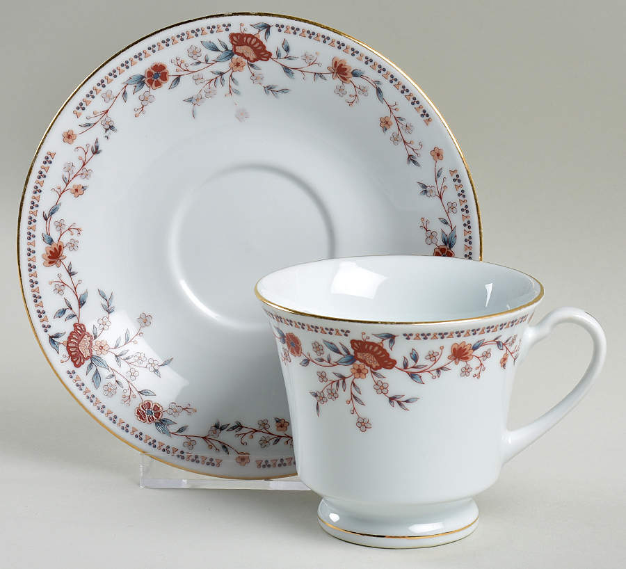 Imperial Footed Cup & Saucer Set by China Garden-1
