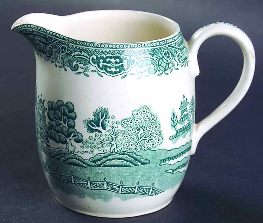 Willow Green Creamer by Crown Clarence-1