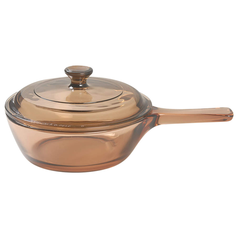 Visions Amber 1 Pint Saucepan & Lid by Corning Corelle-1