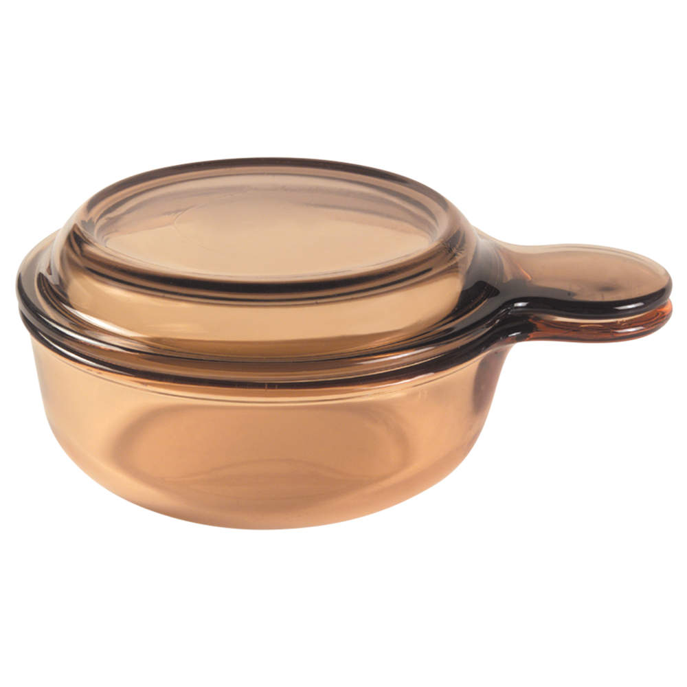 Visions Amber Grab-It & Glass Lid by Corning Corelle-1