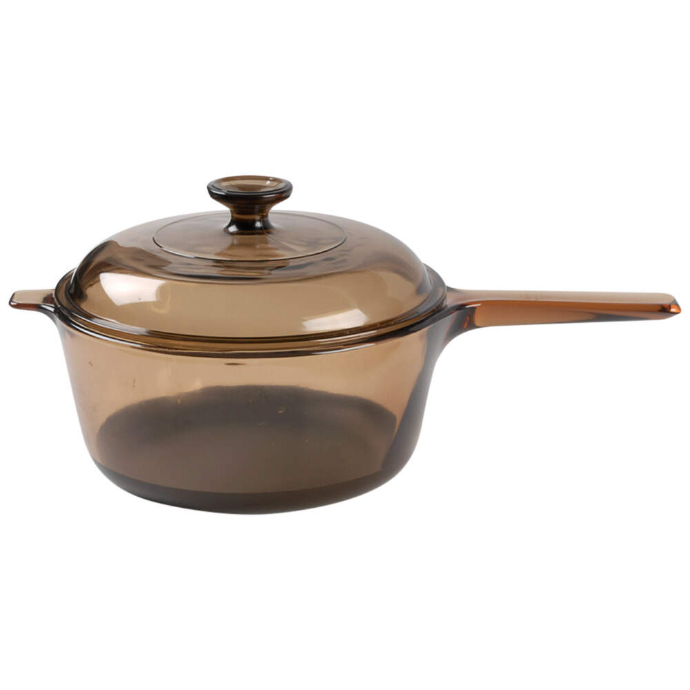 Visions Amber 2.5 Qt Non Stick Saucepan W/Lid by Corning Corelle-1