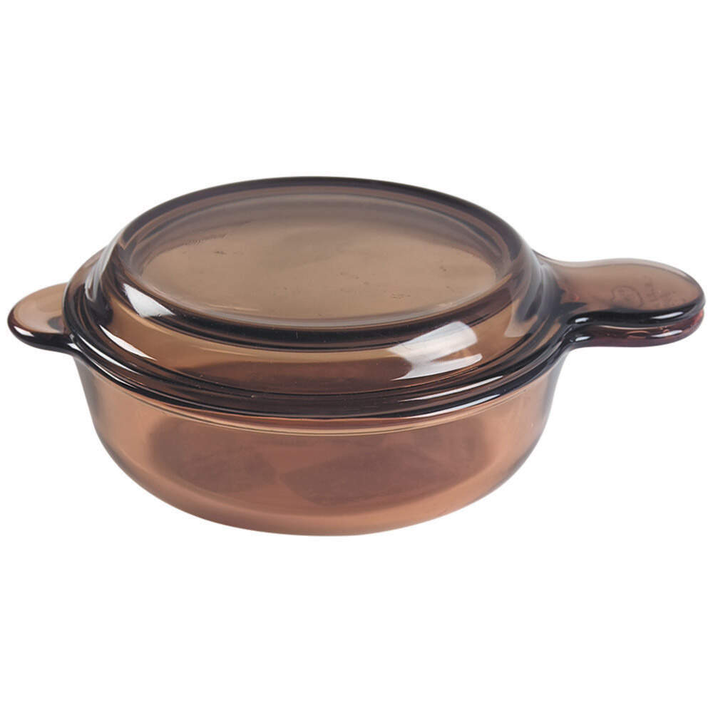 Visions Amber Grab a Meal W/Glass Lid by Corning Corelle-1