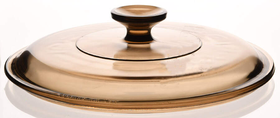 Visions Amber Lid for 2.5 Quart Round Casserole by Corning Corelle-1