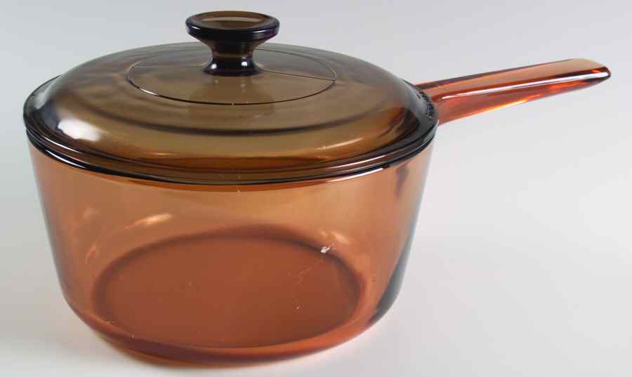 Visions Amber 1 Quart Saucepan & Lid by Corning Corelle-1