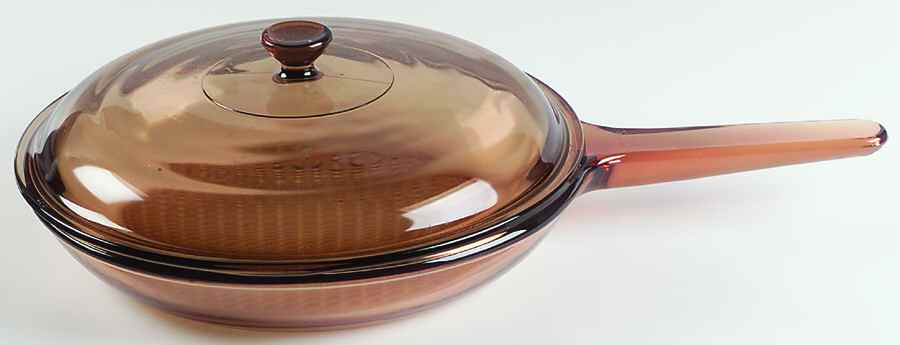 Visions Amber 10" Skillet & Lid by Corning Corelle-1
