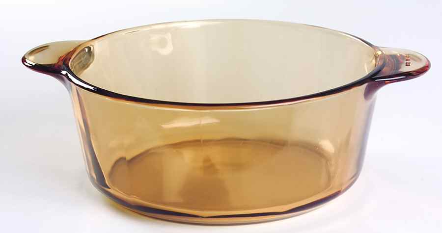 Visions Amber 2.5 Qt Round Covered Casserole No Lid by Corning Corelle-1