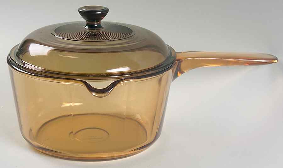Visions Amber 2 Qt Saucepan & Lid by Corning Corelle-1