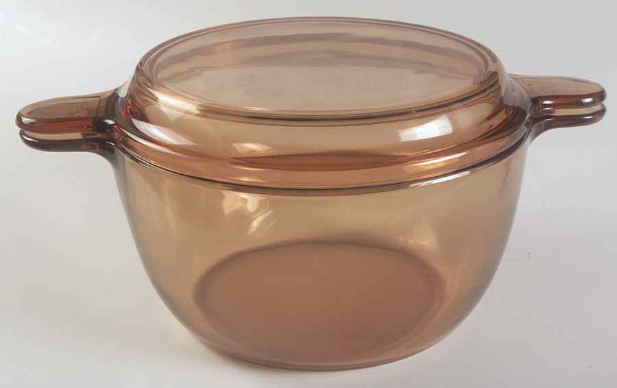 Visions Amber 3 Quart Stew Pot W/Lid by Corning Corelle-1
