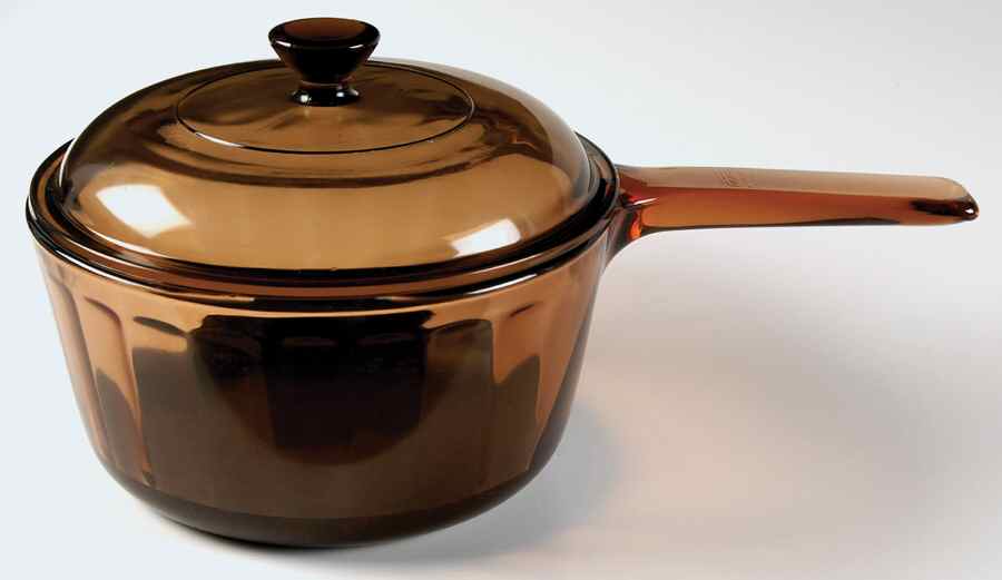 Visions Amber 1.5 Qt Non Stick Saucepan W/Lid by Corning Corelle-1