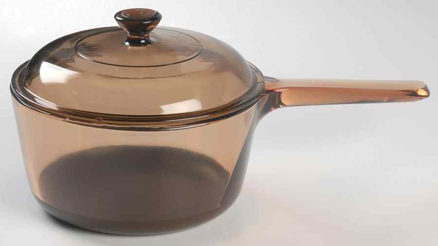 Visions Amber 1.5 Qt Non Stick Saucepan & Lid by Corning Corelle-1