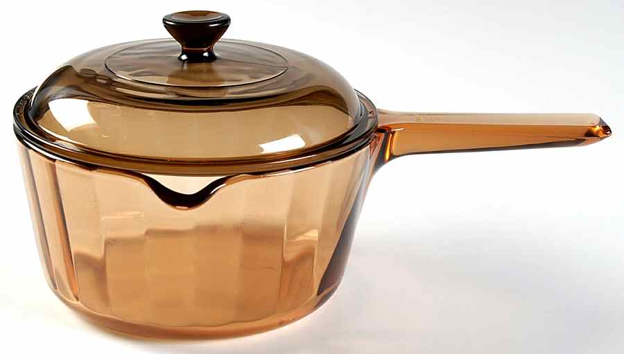 Visions Amber 1.5 Quart Saucepan with Lid by Corning Corelle-1
