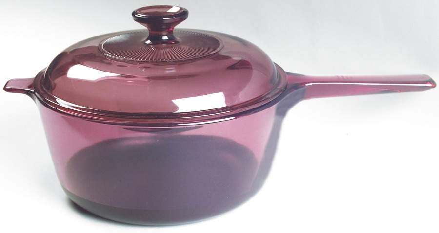 Visions Cranberry 2.5 Qt Non Stick Saucepan W/Lid by Corning Corelle-1