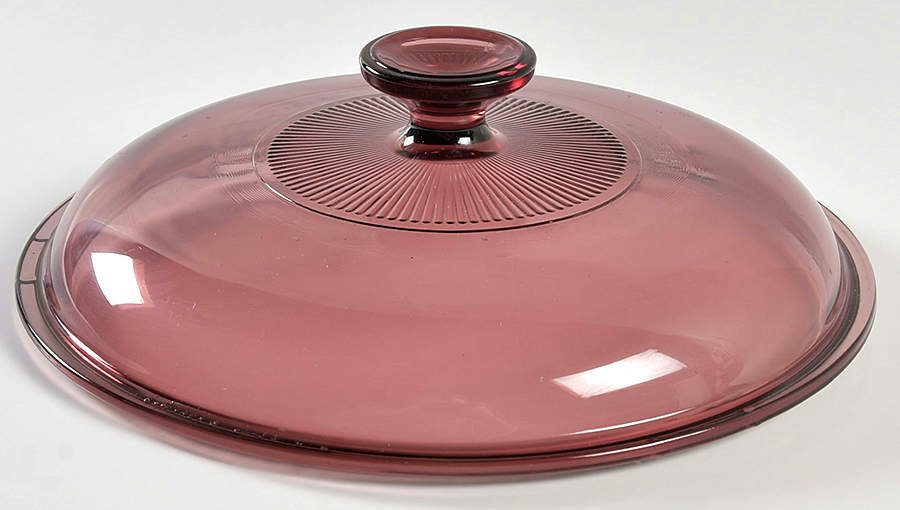 Visions Cranberry Lid for 3.5 Quart Round Casserole by Corning Corelle-1
