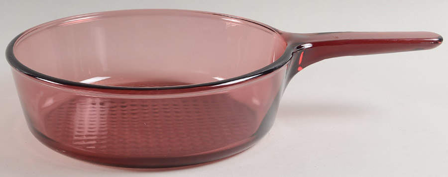 Visions Cranberry 2 1/2 Quart Chicken Fryer No Lid by Corning Corelle-1