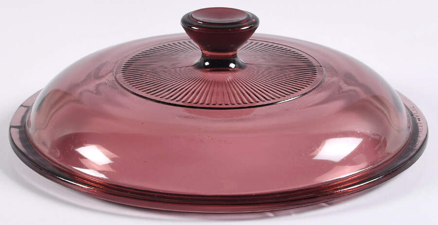 Visions Cranberry Lid for 1.5 Quart Saucepan by Corning Corelle-1
