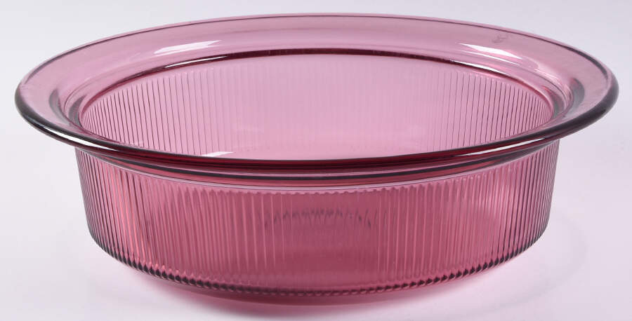 Visions Cranberry 2.5 Qt Round Casserole No Lid by Corning Corelle-1