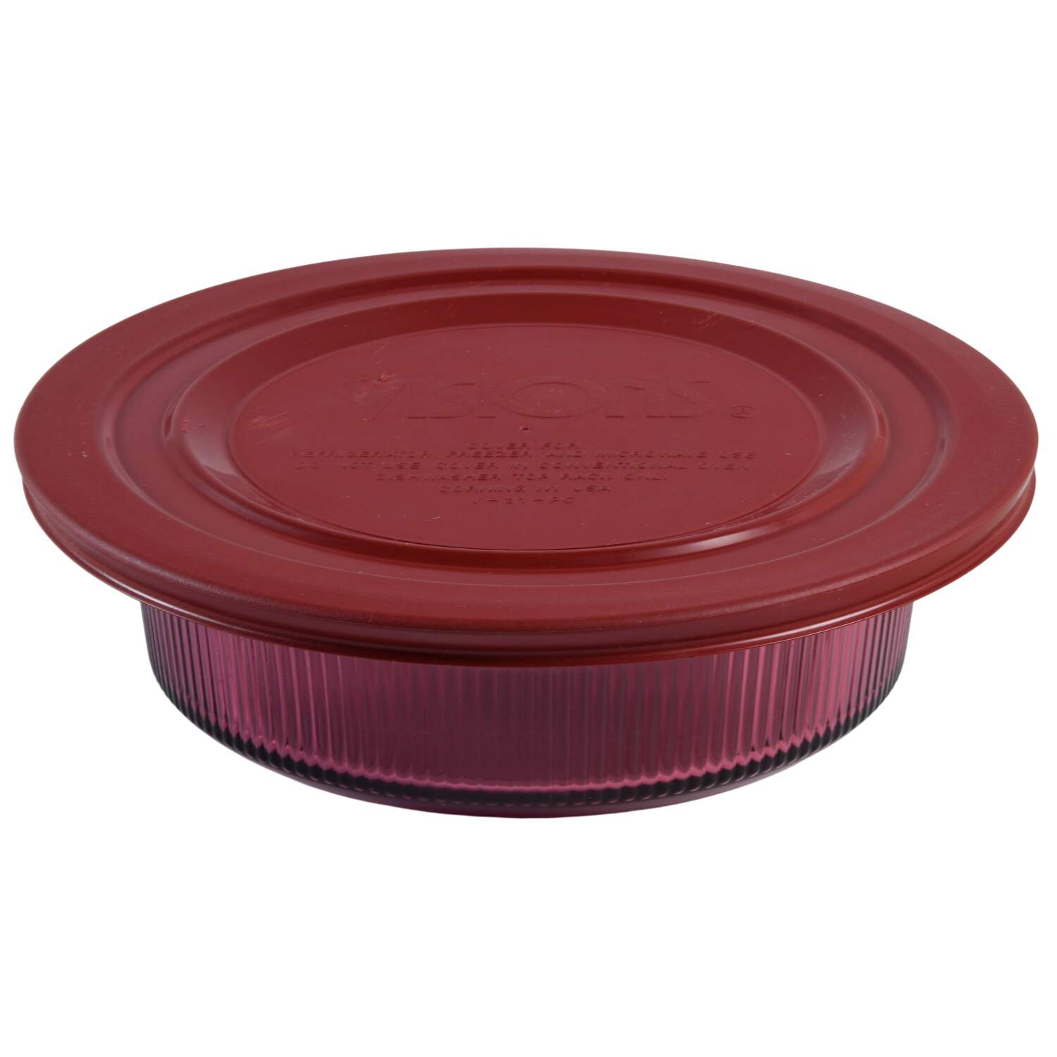Visions Cranberry Plastic Cover for 1Qt Rd Oven/Microwave Casserole by Corning Corelle-1