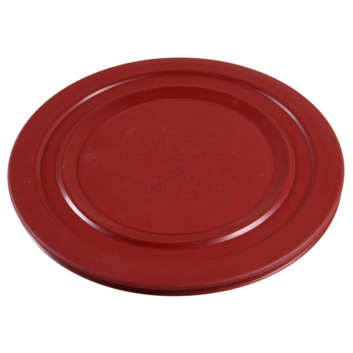Visions Cranberry Plastic Lid for 1 Qt Round Casserole by Corning Corelle-1