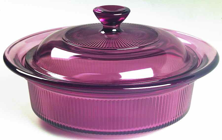 Visions Cranberry 24 Oz Rd Oven/Microwave Casserole & Lid by Corning Corelle-1