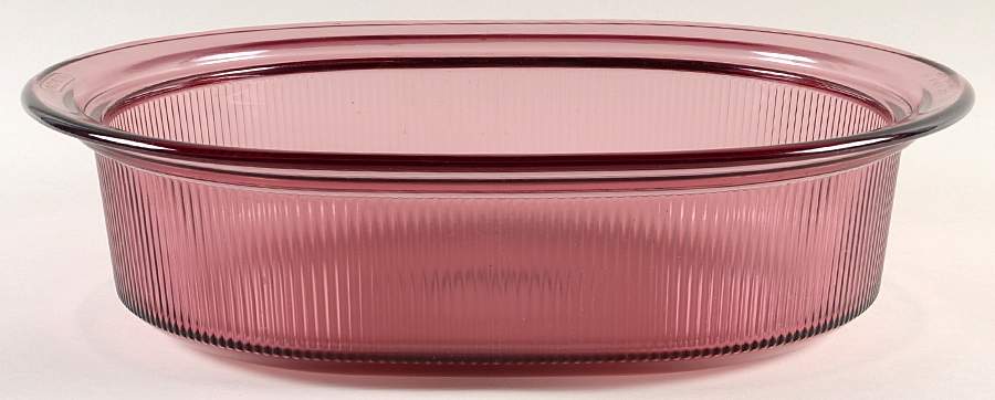 Visions Cranberry 4 Quart Oval Roaster No Lid by Corning Corelle-1