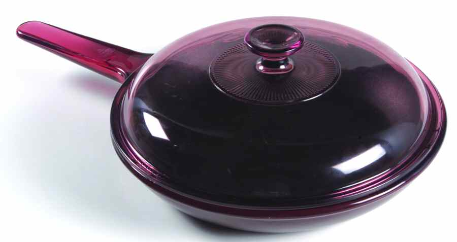 Visions Cranberry 10" Non Stick Skillet & Lid by Corning Corelle-1