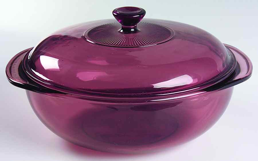 Visions Cranberry 2 Qt Round Covered Casserole by Corning Corelle-1
