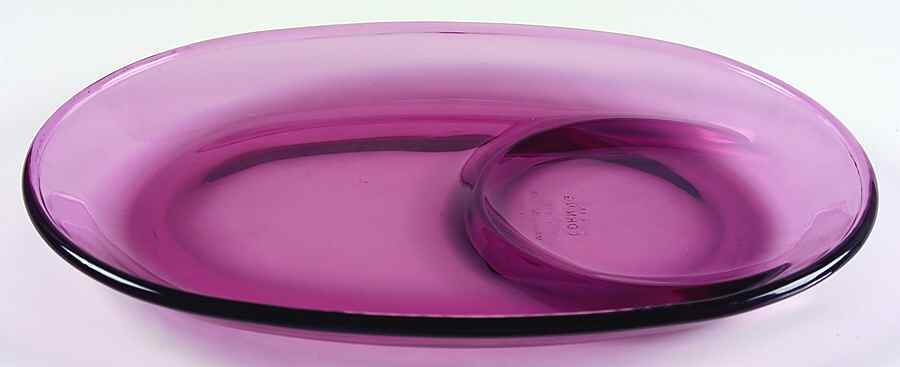 Visions Cranberry Sandwich Plate by Corning Corelle-1