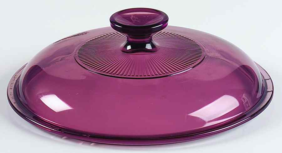 Visions Cranberry Lid for 2.5 Quart Round Casserole by Corning Corelle-1
