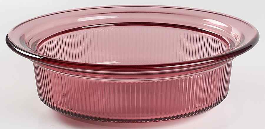 Visions Cranberry 1Qt Rd Oven/Microwave Casserole No Lid by Corning Corelle-1