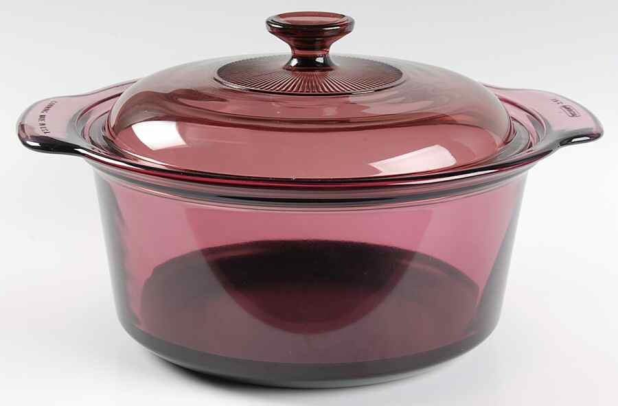 Visions Cranberry 3.5 Qt Non Stick Round Covered Casserole by Corning Corelle-1