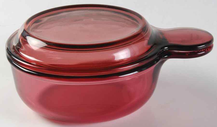 Visions Cranberry Grab-It & Glass Lid by Corning Corelle-1