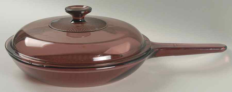 Visions Cranberry 10" Skillet & Lid by Corning Corelle-1